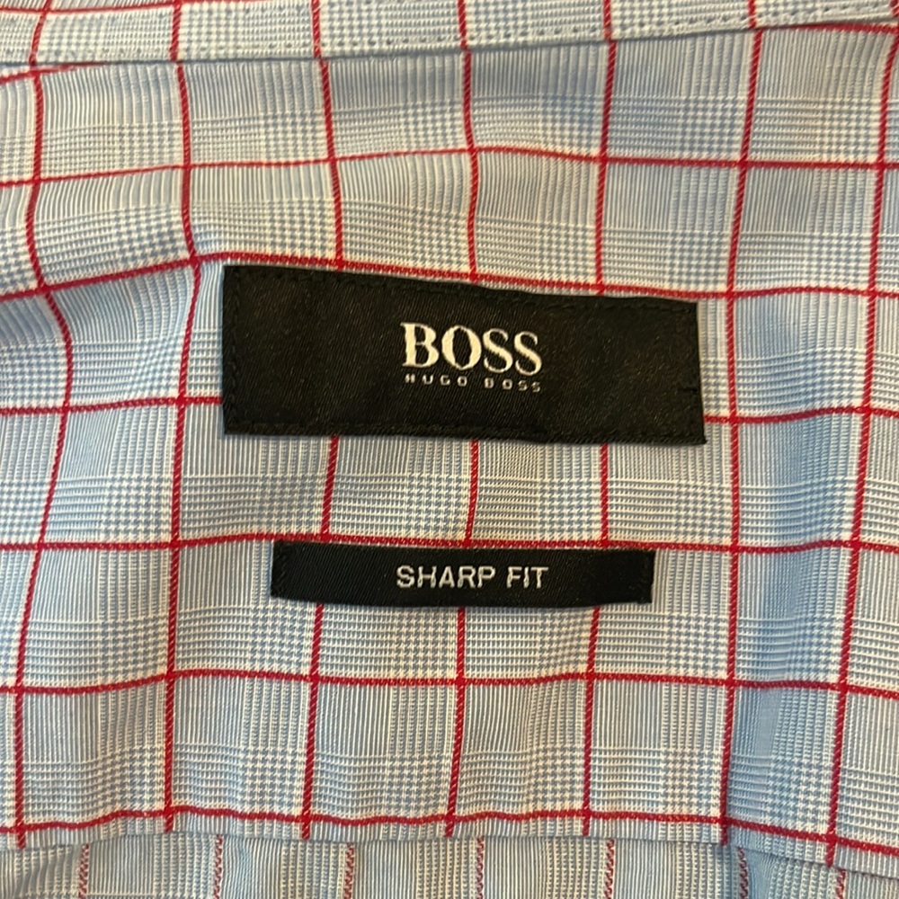 Hugo Boss Men's "Mark US"
Sharp Fit Multi-Color Plaid
Long Sleeve Dress Shirt - Picture 8 of 9